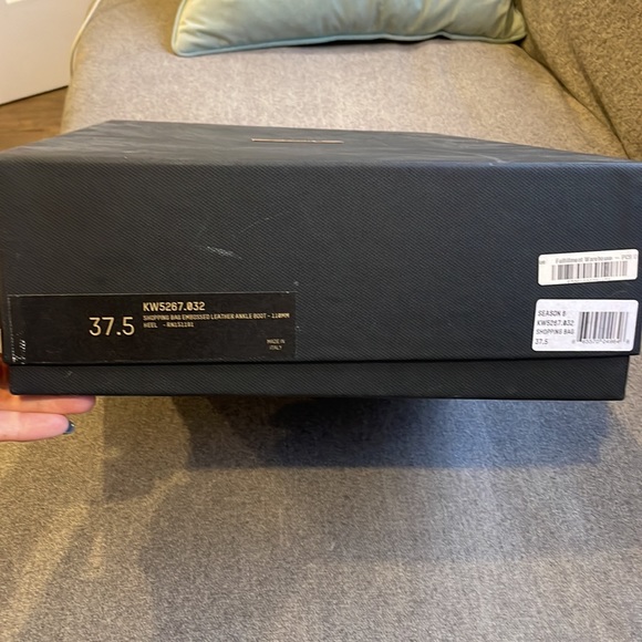 Yeezy season 6 embossed leather ankle boot- 110 MM Heel - Picture 6 of 6